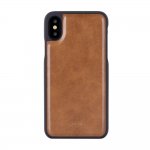 Devia Magic Case - кожен калъф, тип портфейл с отделящ се кейс и поставка за iPhone XS, iPhone X (кафяв) 1