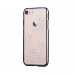 Comma Crystal Flora 360 Case - поликарбонатов кейс за iPhone 8, iPhone 7 (с кристали Сваровски) (черен) 2