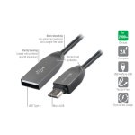 4smarts FerrumCord Stainless Steel MicroUSB Data Cable 1m. - компактен microUSB кабел с оплетка от неръждаема стомана (хамелеон) 2