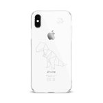 Artwizz NoCase - ултра-тънък TPU калъф за iPhone XS, iPhone X с T-Rex мотив (прозрачен) 3