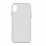 Comma Fancy Mirror Case - силиконов (TPU) калъф със стъклен гръб за iPhone XS, iPhone X (прозрачен-бял) 1