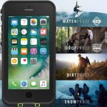 LifeProof Fre Touch ID - ударо и водоустойчив кейс за iPhone 8, iPhone 7 (черен-зелен) 4
