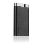 4smarts Power Bank VoltHub Leatherette 20000 mAh - външна батерия с два USB и USB-C изходи (черен) 4
