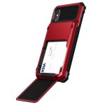 Verus Damda Folder Case - висок клас хибриден удароустойчив кейс с място за кр. карти за iPhone XS, iPhone X (червен) 3