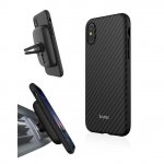 Evutec Kevlar Black AER Series AFIX+ Magnetic Mount Included - кевларен кейс и магнитна поставка за iPhone XS, iPhone X (черен) 2