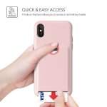 Verus Damda Fit Case - висок клас хибриден удароустойчив кейс с място за кр. карти за iPhone XS, iPhone X (пясъчна роза) 5