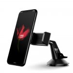 Verus Hybrid Grab Mini - поставка за стъкло и гладки повърхности за iPhone, Samsung и смартфони до 6.3 инча (черен) 1