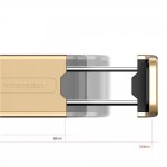 Verus Hybrid Grab Mini - поставка за стъкло и гладки повърхности за iPhone, Samsung и смартфони до 6.3 инча (златист) 3