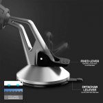 Verus Hybrid Grab Mini - поставка за стъкло и гладки повърхности за iPhone, Samsung и смартфони до 6.3 инча (сребрист) 4