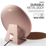 Verus Wireless Pad Halo - метална (с кожено покритие) поставка (пад) с Fast Charge за безжично захранване (розово злато)  2