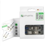 4smarts 6in1 ComboCord Cable - качествен многофункционален кабел за microUSB, Lightning и USB-C стандарти (син) 5