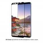 Eiger 3D Glass Case Friendly Curved Tempered Glass - калено стъклено защитно покритие с извити ръбове за целия дисплея на Samsung Galaxy S9 (черен-прозрачен) 5