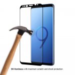 Eiger 3D Glass Case Friendly Curved Tempered Glass - калено стъклено защитно покритие с извити ръбове за целия дисплея на Samsung Galaxy S9 Plus (черен-прозрачен) 4