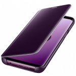 Samsung Clear View Stand Cover EF-ZG960CVEGWW - оригинален кейс с поставка, през който виждате информация от дисплея за Samsung Galaxy S9 (виолетов) 4