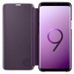 Samsung Clear View Stand Cover EF-ZG960CVEGWW - оригинален кейс с поставка, през който виждате информация от дисплея за Samsung Galaxy S9 (виолетов) 3
