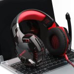 TeckNet GH928 7.1 Channel Surround Sound Gaming Headset - геймърски слушалки с микрофон и управление на звука (черен-червен) 5