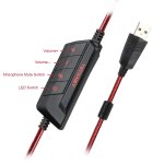 TeckNet GH928 7.1 Channel Surround Sound Gaming Headset - геймърски слушалки с микрофон и управление на звука (черен-червен) 7