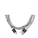 PlusUs LifeStar Handcrafted Lightning Cable - ръчно изработен сертифициран Lightning кабел за iPhone, iPad и iPod (25см.) (черен-бял) 1