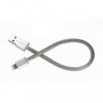 PlusUs LifeStar Handcrafted Lightning Cable - ръчно изработен сертифициран Lightning кабел за iPhone, iPad и iPod (25см.) (сребрист) 3