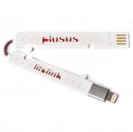 Plusus LifeLink Lightning USB Cable - най-тънкият сертифициран Lightning кабел за iPhone, iPad и iPod (18 см.) (бял-червен) 1