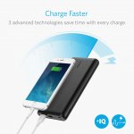 Anker PowerCore Speed 20000 mAh Qualcomm QC 3.0 Charger с PowerIQ - преносима външна батерия с 2 USB изхода за зареждане (черен) 2