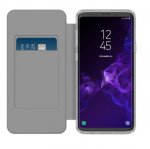 Incipio NGP Folio Case - удароустойчив хоризонтален кожен калъф, тип портфейл за Samsung Galaxy S9 Plus (сив-прозрачен) 1