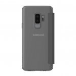 Incipio NGP Folio Case - удароустойчив хоризонтален кожен калъф, тип портфейл за Samsung Galaxy S9 Plus (сив-прозрачен) 5