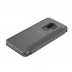 Incipio NGP Folio Case - удароустойчив хоризонтален кожен калъф, тип портфейл за Samsung Galaxy S9 Plus (сив-прозрачен) 7