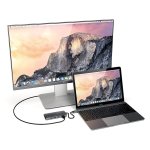 Satechi USB-C Aluminum Multiport 4K Adapter v2 - мултифункционален хъб за свързване на допълнителна периферия за компютри с USB-C (тъмносив) 4