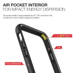 Patchworks Level Silhouette - удароустойчив хибриден бъмпер за iPhone XS, iPhone X (черен)  3