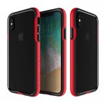 Patchworks Level Silhouette - удароустойчив хибриден бъмпер за iPhone XS, iPhone X (черен-червен)  2