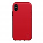 Patchworks Level ITG Case - хибриден удароустойчив TPU калъф за iPhone XS, iPhone X (червен) 4