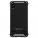 Spigen Reventon Case - хибриден удароустойчив кейс и 2 броя стъклено покритие за iPhone XS, iPhone X (черен-мат) 4