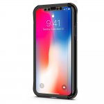 Spigen Reventon Case - хибриден удароустойчив кейс и 2 броя стъклено покритие за iPhone XS, iPhone X (черен-мат) 3