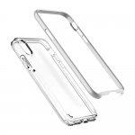 Spigen Neo Hybrid Case Crystal - хибриден кейс с висока степен на защита за iPhone X (прозрачен-сребрист) 2