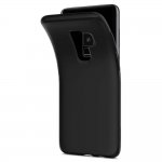 Spigen Liquid Crystal Case - тънък качествен термополиуретанов кейс за Samsung Galaxy S9 Plus (черен-мат)  4
