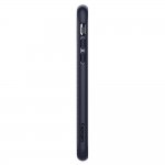 Spigen Liquid Air Case - тънък качествен термополиуретанов кейс за iPhone XS, iPhone X (тъмносин)  4