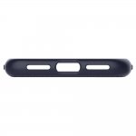 Spigen Liquid Air Case - тънък качествен термополиуретанов кейс за iPhone XS, iPhone X (тъмносин)  5