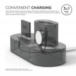 Elago Trio Charging Hub - силиконова поставка за зареждане на iPhone, Apple Watch и Apple AirPods (тъмносива) 1