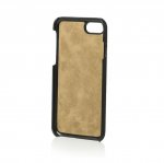 Mike Galeli Back Case JESSE - кожен (естествена кожа) кейс с въже за ръката и джоб за кредитна карта за iPhone 8, iPhone 7 (черен) 6