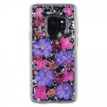 CaseMate Karat Petals Case - дизайнерски кейс с истински цветя и с висока защита за Samsung Galaxy S9 (лилав) 1