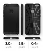 Spigen Rugged Armor Case - термополиуретанов кейс с най-висока степен на защита за Huawei P10 Lite (черен-мат) 3