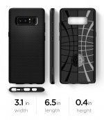 Spigen Liquid Air Case - тънък качествен термополиуретанов кейс за Samsung Galaxy Note 8 (черен-мат)  4