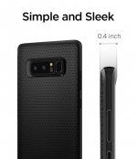 Spigen Liquid Air Case - тънък качествен термополиуретанов кейс за Samsung Galaxy Note 8 (черен-мат)  1