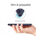 Spigen Rugged Armor Case - термополиуретанов кейс с най-висока степен на защита за iPhone XS, iPhone X (тъмносин) 4