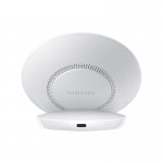 Samsung Wireless Fast Charging Stand EP-N5100TW - поставка (пад) с Fast Charge за безжично захранване за Samsung Galaxy S9, S9 Plus и QI съвместими устройства (бял)  1
