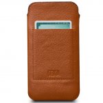 SENA Bence UltrasSlim Wallet - кожен калъф (естествена кожа, ръчна изработка) с джоб за кредитна карта за iPhone XS, iPhone X (кафяв) 1