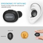TeckNet G950 Bluetooth 4.1 Earphone - безжична блутут слушалка с микрофон за мобилни устройства (черен) 4