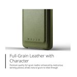 Mujjo Leather Wallet Case - кожен (естествена кожа) кейс с джоб за кредитна карта за Samsung Galaxy S9 (зелен) 4