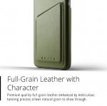 Mujjo Leather Wallet Case - кожен (естествена кожа) кейс с джоб за кредитна карта за Samsung Galaxy S9 Plus (зелен) 5